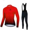 Nova camisa de ciclismo 2023 manga longa com fleece, traje de ciclismo fino, equipamento para ciclismo de estrada e mountain bike