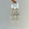 Hija de Celebridad~Pendientes Largos con Borla de Gota de Agua Brillante de Diamantes de Lujo Retro, Pendientes Exquisitos y Hermosos para Banquetes para Mujeres