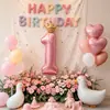 Globos Digitales Felices Cumpleaños para Exteriores para Niños y Niñas, Decoración para Fiestas de Primer Cumpleaños