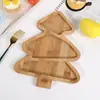 Bandeja de Caramelos de Madera Venta al por Mayor Transfronteriza Forma Linda de Árbol de Navidad Bocadillos Bandeja de Frutas Secas Bandeja Decorativa para Fiesta de Navidad