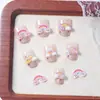 Sanrio Arcoíris Dibujos Animados Accesorios para Uñas Diamante de Resina Estéreo Lindo Accesorios para Uñas Portátiles Uñas DIY Accesorios Pequeños