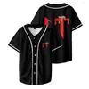 Uniforme de Beisebol Digital Transfronteiriço Europeu e Americano Masculino com Impressão 3D 2024, Uniforme de Softbol, Camiseta de Beisebol Americana Casual e Xadrez