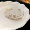 Pulsera Elegante y Lujosa de Estilo Francés Incrustada con Diamantes, Pulsera de Diseño de Nicho de Moda, Joyería Versátil de Moda al por Mayor