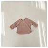 Roupa Infantil Estilo Coreano Primavera e Outono Meninos e Meninas Bebê Casual Camiseta com Bolso Pequeno Camiseta Básica Infantil Manga Longa Algodão Puro