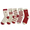 Nuevos Calcetines de Navidad para Niños de Otoño e Invierno Cálidos Engrosados del Año del Zodiaco Calcetines de Felpa de Algodón Regalo de Año Nuevo Calcetines de Dormir de Invierno