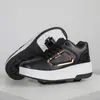 Novos Patins com Rodas Duplas para Meninos e Meninas, Tênis de Patinação de Velocidade para Adultos, Patins Infantis Removíveis para Meninos