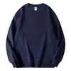 Sudadera de Algodón con Cuello Redondo y Hombro Regular de 300g para Primavera y Otoño para Hombres y Mujeres, Color Sólido Casual Holgada Pulóver Camiseta Básica