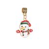 Cadena de Colgantes Navideños Transfronterizos Adornos DIY Pulsera Collar Cuerda Trenzada Colgante Regalo Navideño Copo de Nieve Accesorios de Árbol de Navidad