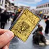 Zakiram Thangka Calcomanía para Teléfono Móvil Estatua de Buda de Templo Tarjeta Dorada para Atraer Riqueza y Transferencia Tarjeta de Oro y Plata Souvenir de Negocios Regalos al por Mayor