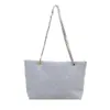 Bolsa de mano de tela a cuadros al por mayor, bolsa para mujer, nuevo estilo verano 2026, bolso de hombro de gran capacidad, correa de cadena, bolso cruzado simple
