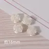 Pérola Artificial de ABS Camélia Rosa de Resina Plástico Pétalas de Pérola Acessórios para Colar Brincos DIY Cola Branca