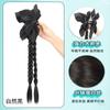 Peluca con voz en vivo para mujer, con lazo negro, pinza para sujetar, trenza de tres hebras, simulación de cabello largo, cola de caballo retorcida, venta al por mayor