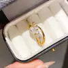 Anel Aberto Cruz Gota d'Água Zircônia Banhado a Ouro Real 18k Leve Luxo Toque de Alto Padrão Anel de Dedo Nicho Versátil Joia de Mão para Mulheres