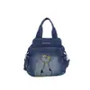 Bolsa Jeans Bordada de Três Usos para Mulheres, Bolsa de Ombro Tendência, Bolsa Transversal de Grande Capacidade, Bolsa de Verão Feminina