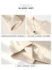Cardigã de tricô com decote V, simples e versátil, estilo de fábrica para mulheres, um novo design outono/inverno que pode ser usado como camada base ou como peça externa, na cor branca