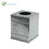 Caja de pañuelos Amazon país americano retro hierro blanco cuadrado caja de pañuelos soporte de pañuelos de hierro galvanizado