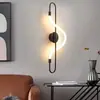 Luminária de parede minimalista de designer em formato de nota musical, parede de fundo de sala de estar de luxo minimalista, decoração de escada, luz de parede para corredor estilo italiano