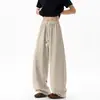 Primavera Verano 2026 Nuevos Pantalones Casuales Rectos Cómodos de Lino Color Sólido Talla Grande para Hombre Mujer Pantalones Largos