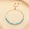 Estilo de Luxo Leve, De Alta Qualidade, Requintado e Único Bracelete Extensível de Turquesa, Simples e Versátil, Empilhável, Joias de Design de Nicho