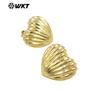Wt-E771 Brincos de Moda e Personalizados em Forma de Concha de Coração Ouro e Prata Opcional Roupas de Trabalho Diárias Femininas