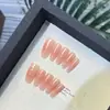 Departamento Chunri Color Puro Boutique Ojo de Gato Armadura Pura Usada a Mano Parche de Uñas Acabado Blanco Largo Piezas de Uñas Postizas