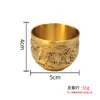 Copo de Vinho para Oferenda Dragão e Fênix de Cinco Bois em Latão Copo Pequeno para Reunião de Riqueza Estudo Chinês Mesa Ornamento Criativo Presente Decorativo