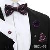 Gravata Borboleta Quadrada de Seda para Negócios Conjunto de 4 Peças Estilo Coreano Masculino Acessórios de Vestimenta para Banquete de Casamento Fábrica de Gravatas de Borboleta Estoque Pronto