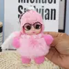Llavero de Muñeca Peluche Nuevo Lindo de Ojos Grandes Bufanda Muñeca Elfo Colgante para Bolso Regalo para Estudiantes Adorno para Mujeres