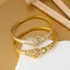 Europa y Estados Unidos este retro nuevo pulsera de leopardo personalidad exagerada tendencia incrustada circonita leopardo apertura pulsera pulsera
