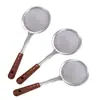 Peneira de Malha Modelo Novo 26 Anos para Cozinha, Grau Alimentício, Espessada, Cabo Termoisolante, Pendurável, Colher Peneira de Aço Inoxidável, Anti-Escaldante