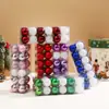 Decorações de Árvore de Natal Transfronteiriças de 4 cm, Conjunto Combinado de 24 Peças, Vários Estilos de Enfeites de Janela de Natal, Atacado do Fabricante