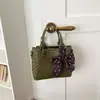 Bolsa de Palha Tecida Personalizada para Mulheres Chegada Nova Verão 2026 Bolsa de Mão com Temperamento Elegante Bolsa Transversal Tendência para o Dia a Dia