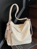 Bolsa Tote de Couro com Cera de Óleo Cor Sólida Simples Moda Popular Atacado Grande Capacidade Mochila Multi-Uso para o Dia a Dia