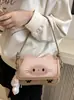 [Gatinho de Pão Assado] Nova Bolsa Doce Fofa para Mulheres Linda Bolsa de Mão Exquisito Urso Boa Bolsa Transversal de Ombro