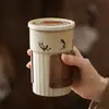 Taza de Té de Cerámica Cultural y Creativa de Dunhuang con Separación de Té y Agua, Taza de Oficina con Tapa y Filtro, Taza de Agua Personal Portátil