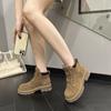 Botas Martin ahuecadas de estación europea para mujer 2023 verano nuevas cuero suave vintage botines para mujer forro polar de vaca botines al tobillo esmerilados