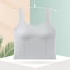 Camisola blanca de verano para mujer con almohadilla para el pecho, prenda exterior de una pieza, ropa interior, top básico