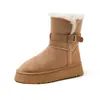 Primer Encuentro Ji Dos Usos Botas de Nieve Mujer 2026 Nuevo Invierno Suela Gruesa Más Terciopelo Engrosado Versátil Zapatos de Algodón Cálidos Nieve Algodón