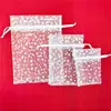 Nueva Bolsa de Regalo de Organza Navideña con Estampado de Copo de Nieve, Ciervo y Estrella, Bolsa de Regalo de Organza para Dulces