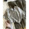 Blusa Feminina de Verão Manga Curta Tricô Estilo Coreano com Botões Fina Solta Casual Versátil Emagrecedora para o Trabalho