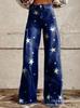 2025 Explosiones Comercio Exterior Transfronterizo AliExpress ebay Europeo y Americano Comercio Exterior Talla Grande Pantalones Casuales de Mujer Imitación Jeans Pierna Ancha