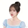 Peluca de Moño Bajo de Cabello Real Anillo para el Pelo Moño de Cabello Estilo Antiguo Moño de Cabello Completo de Cabello Humano Real Esponjoso Venta al por Mayor