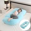 Almohada de Embarazo Amazon Protector de Cintura Almohada Inclinada para Dormir de Lado Almohada para Dormir de Embarazo en Forma de J Removible y Lavable Almohada de Embarazo Transfronteriza