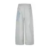 Calça Esportiva Casual Retro Americana Urso Mágico, Calça de Moletom Reta Solta, Calça Versátil de Paraquedista de Perna Larga