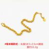 Cuentas redondas brillantes de oro arena de Vietnam chapadas en cobre, pulsera de cuentas de Buda, joyería para hombres y mujeres, joyería chapada en oro europeo que no se desvanece durante mucho tiempo