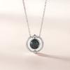 Jinhongyu collar de plata de ley 925 con cristal inteligente para mujer, cadena para la clavícula, diseño de celebridad de internet, colgante elegante, versátil, de lujo ligero