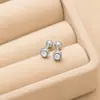 Pendiente de mini barra delgada con rosca, pequeño y exquisito, con incrustaciones de diamantes, personalidad simple, clavo para el cartílago de la oreja, nicho, explosión de alto nivel