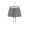 Pantalones cortos deportivos informales de cintura alta con rayas en contraste de color, de estilo Spice Girls, estilo europeo y americano, de verano 2025, holgados y con cordón.