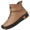Sapatos Populares Femininos Transfronteiriços Mais Veludo Quente Cano Alto Sapatos de Algodão Inverno Salto Alto Costurado Sola Macia Sapatos Casuais Planos para Mães
