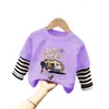 Camiseta de manga larga de otoño para niños, nuevo estilo primavera y otoño 2026, top de algodón puro para niños mayores, camiseta base fina informal para niños